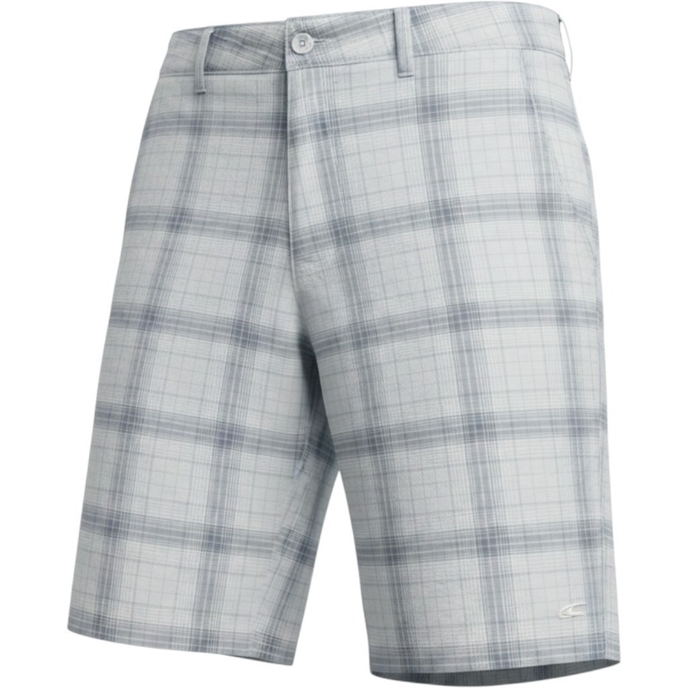 O'Neill Plaid Hybrid Shorts Mens‎ 34 Grey White Casual Check Summer Golf
